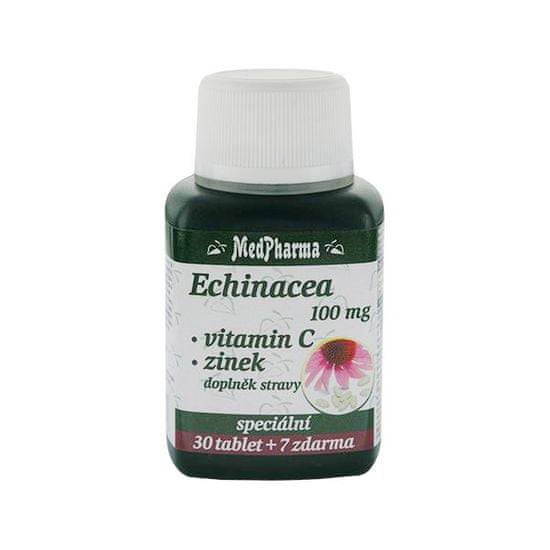 MedPharma Echinacea 100 mg + vitamín C + zinok 30 tbl. + 7 tbl. ZD ARMA