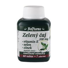 MedPharma Zelený čaj 200 mg + vitamín E + selen + zinek 60 tbl. + 7 tbl. ZDARMA