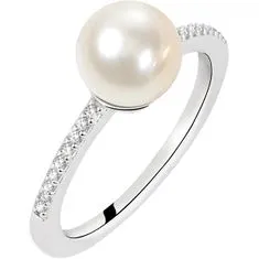 Morellato Strieborný prsteň s perlou Perla SANH070 (Obvod 56 mm)