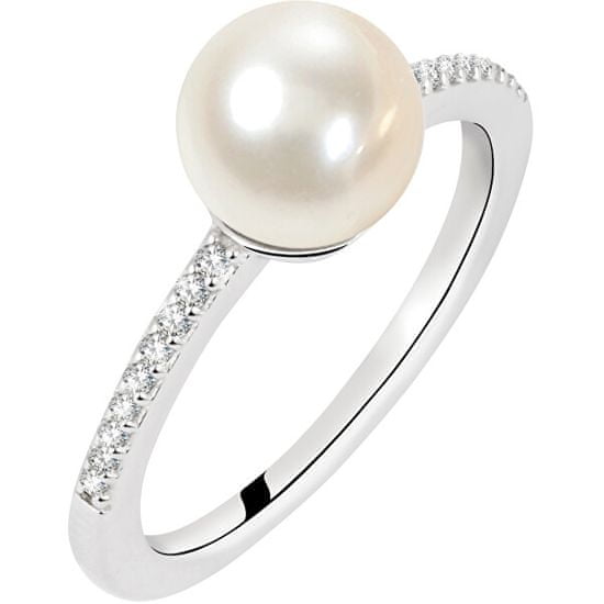Morellato Strieborný prsteň s perlou Perla SANH070