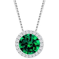Preciosa Strieborný náhrdelník Emerald 5268 66 (retiazka, prívesok)