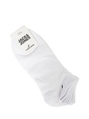 Jack&Jones 5 PACK - pánske ponožky JACDONGO 12120278 White