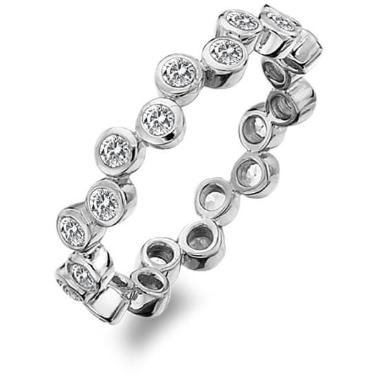 Hot Diamonds Luxusný strieborný prsteň s topazmi a diamantom Willow DR208