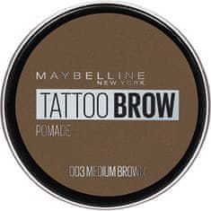 Maybelline Gélová pomáda na obočie Tattoo Brow (Pomade) 4 g (Odtieň 003 Medium Brown)