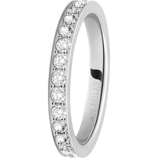 Morellato Oceľový prsteň s kryštálmi Love Rings SNA41