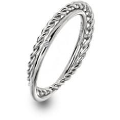 Hot Diamonds Luxusný strieborný prsteň s pravým diamantom Jasmine DR210 (Obvod 54 mm)