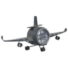 Vidaxl 321485 Aviator Clock Grey 41x8x17 cm Metal
