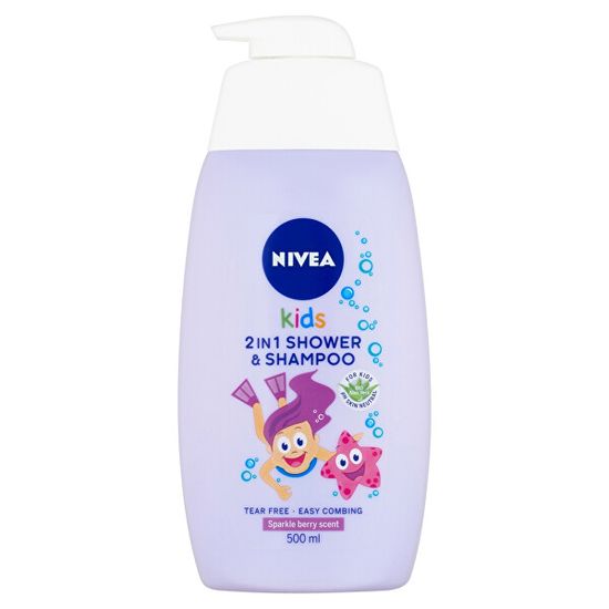 Nivea Detský sprchový gél a šampón 2 v 1 s vôňou lesného ovocia (2 in 1 Shower Shampoo) 500 ml