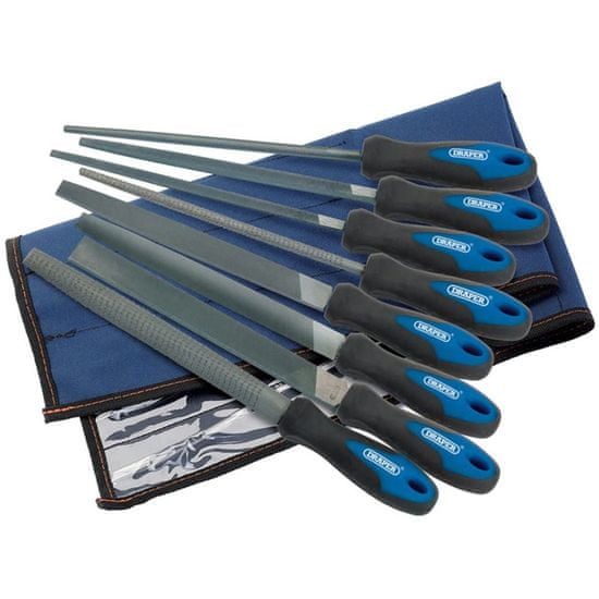 Vidaxl Draper Tools 8-dielna 200 mm sada pilníkov a rašplí, 44961