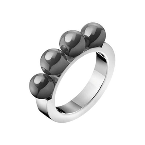 Calvin Klein Oceľový prsteň s perličkami Circling KJAKMR0401