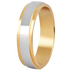 Beneto Dámsky bicolor prsteň z ocele SPD05 (Obvod 49 mm)