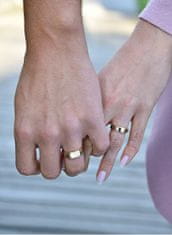 Beneto Dámsky bicolor prsteň z ocele SPD05 (Obvod 49 mm)