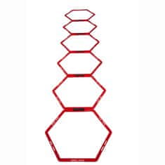 Vidaxl Pure2Improve Koordinačný rebrík, 6 šesťuholníkov, červený