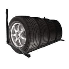 Vidaxl ProPlus Stojan na pneumatiky, nástěnný, ocelový, černý