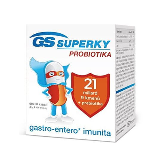 GreenSwan GS Superky probiotiká 60 + 20 kapslí