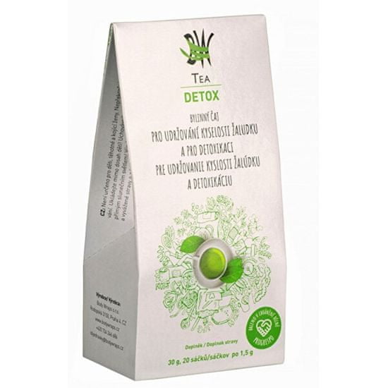 Body Wraps BW Tea Detox - Bylinný čaj pre detoxikáciu organizmu a udržovanie kyslosti žalúdka 20 vrecúšok