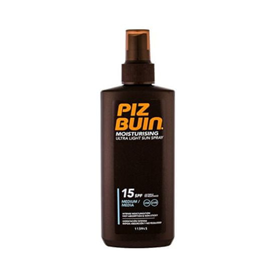 PizBuin Ľahký sprej na opaľovanie SPF 15 ( Ultra Light Sun Spray) 200 ml