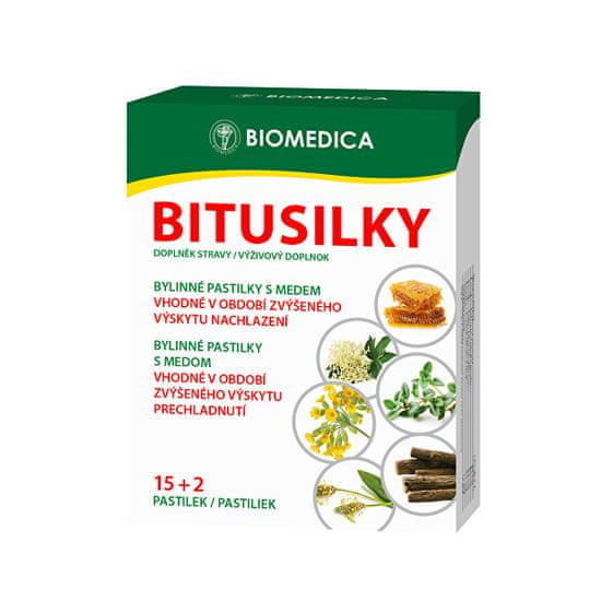 Biomedica Bitusilky pastilky s vit. C a medom 15 + 2 ks