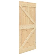 Vidaxl Posuvné dvere so sadou kovania 90x210 cm masívne borovicové drevo