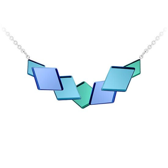 Preciosa Netradičné oceľový náhrdelník fragmentom s modrým krištáľu 7374 67