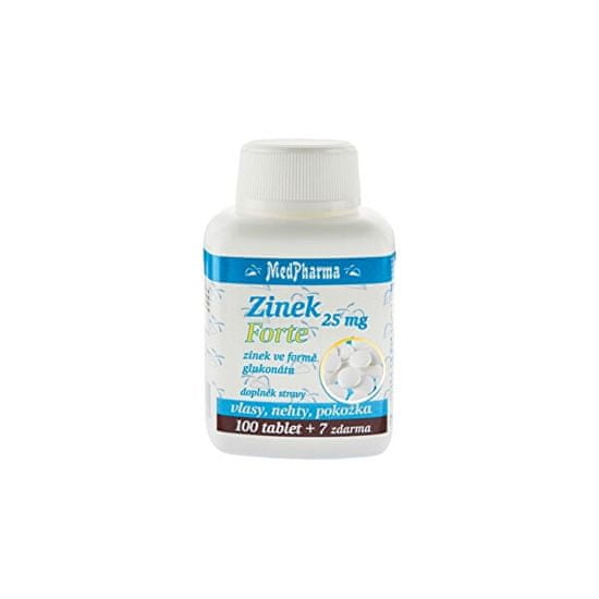 MedPharma Zinok 25 mg Forte vo forme glukonátu 107 tabliet