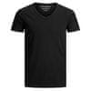 Jack&Jones Pánske tričko JJEBASIC Stretch Fit 12059219 BLACK (Veľkosť L)