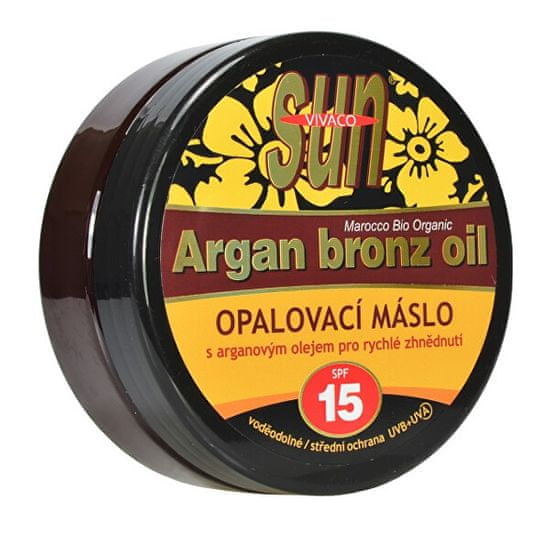 VIVACO Opaľovacie maslo Argan bronz oil OF 15 200 ml