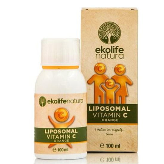 Ekolife Natura Liposomal Vitamín C 500 mg 100 ml pomaranč