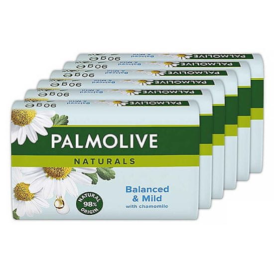 Palmolive Tuhé mydlo Naturals Balance d & Mild 6 x 90 g
