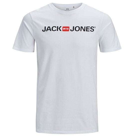 Jack&Jones Pánske tričko JJECORP Slim Fit 12137126 White