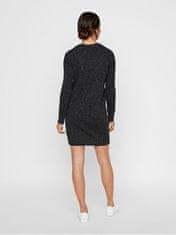 Vero Moda Dámske šaty VMDOFFY 10215523 Black MELANGE (Veľkosť S)