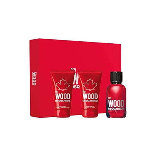Dsquared² Red Wood - EDT 50 ml + sprchový gél 50 ml + telové mlieko 50 ml