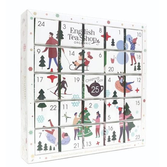English Tea Shop Adventný kalendár Puzzle biele BIO 25 pyramidek