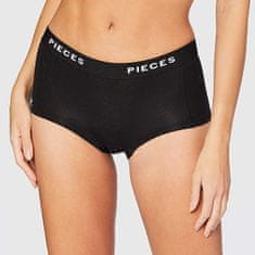 Pieces 4 PACK - dámske nohavičky Boxer PCLOGO 17106857 Black (Veľkosť M)