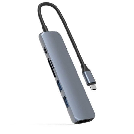 Hyper Hyperdrive BAR 6 v 1 USB-C Hub pre iPad Pro, MacBook Pro / Air, šedý HY-HD22-GRAY