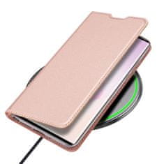 Dux Ducis Skin Pro knižkové kožené puzdro na Samsung Galaxy Note 20, ružové