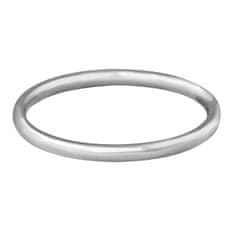 Troli Nežný minimalistický prsteň z ocele Silver (Obvod 52 mm)