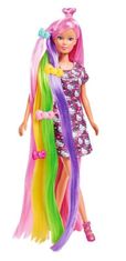 SIMBA Bábika Steffi s dúhovými vlasmi, so šatmi od Hello Kitty