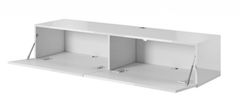 Cama meble TV stolík na stenu Slide 150 - biela / biely lesk