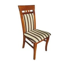 Pyka Jedálenská stolička Luna - drevo D3 / krémovohnedý vzor