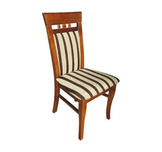 Pyka Jedálenská stolička Luna - drevo D3 / krémovohnedý vzor