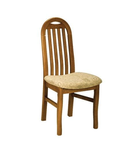 Pyka Jedálenská stolička Owal 2 - drevo D3 / béžový vzor