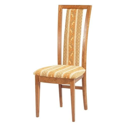 Pyka Jedálenská stolička Trapez - drevo D3 / béžový vzor