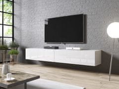 Cama meble TV stolík na stenu Slide 200 - biela / biely lesk