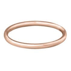 Troli Pozlátený minimalistický prsteň z ocele Rose Gold (Obvod 49 mm)