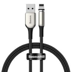 BASEUS Zinkový magnetický USB kábel - Lightning 2A 1m čierny (CALXC-H01)