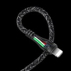 REMAX Super Spring dátový kábel s nylonovým káblom USB / micro USB 120 cm 2.1A čierny (RC-139m čierny)
