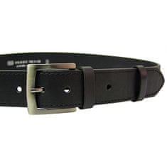 Penny Belts Pánsky kožený opasok 25-1-60 black (Dĺžka opasku 95 cm)