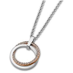 Lotus Style Oceľový náhrdelník s kryštálmi LS1780-1 / 2