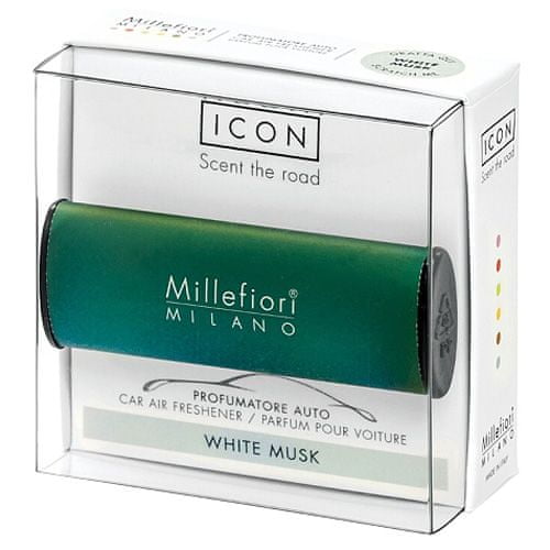 Millefiori Milano Vôňa do auta , Icon, Classic/Biele pižmo, zelená